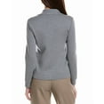 thumbnail image 2 of Bruno Magli womens  Merino Wool Epaulet Sweater Jacket, xs, Grey, 2 of 3
