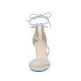 thumbnail image 6 of BLISSFUL STEP Women's Sandals Block Heels Open Toe Strappy Lace up Sandals Sky Blue 7.5, 6 of 6