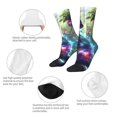 thumbnail image 6 of Goofa Cosmic Cat In Window Printed Men's Crew Socks, Soft Durable Breathable Moisture-Wicking with Odor Control Cotton socks, 6 of 9