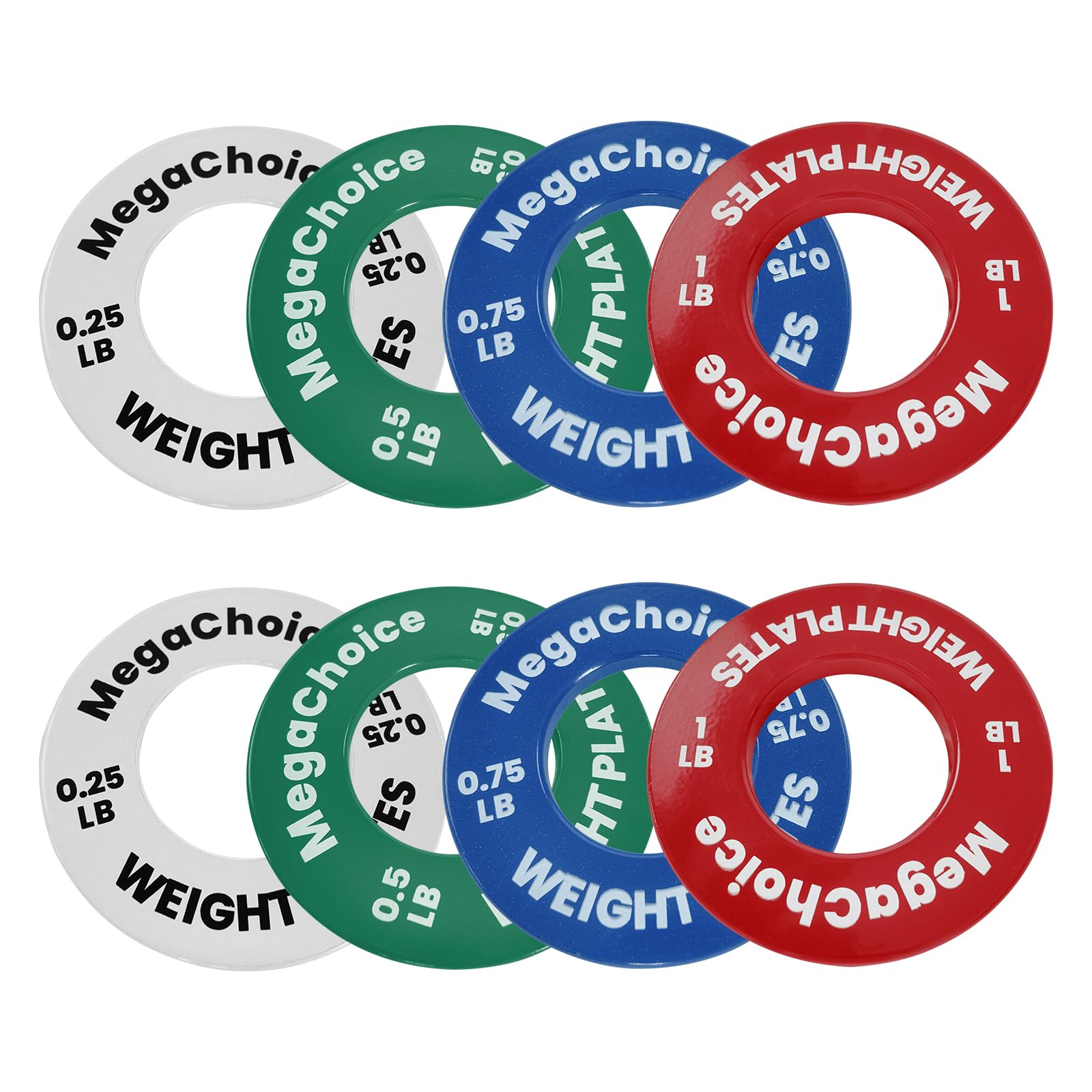 Yeshouse Fractional Weight Plates Set of 8 (0.25Lbs 0.5Lbs 0.75Lbs 1Lbs) | Steel Micro Plates for Olympi-c Barbells | Progressive Overload Strength Training | Color-Coded Small Weights for Home Gym