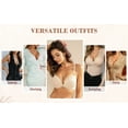 thumbnail image 5 of YANDW Push-up Padded Bras for Women Plunged Underwire Support Bra Add One Cups, Beige 38D, 5 of 9