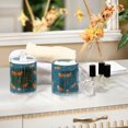 thumbnail image 4 of Yayeee 4 Pack Qtip Holder Bathroom Cotton Swab Canister with Lid Clear Dispenser Set, Capybaras Swimming, 4 of 6
