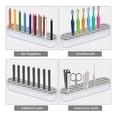 thumbnail image 3 of Caja de almacenamiento de escritorio con rejilla de secado al aire, soporte de silicona para brochas de maquillaje de grado alimenticio no tóxico, soporte de almacenamiento portátil y compacto para, 3 of 5