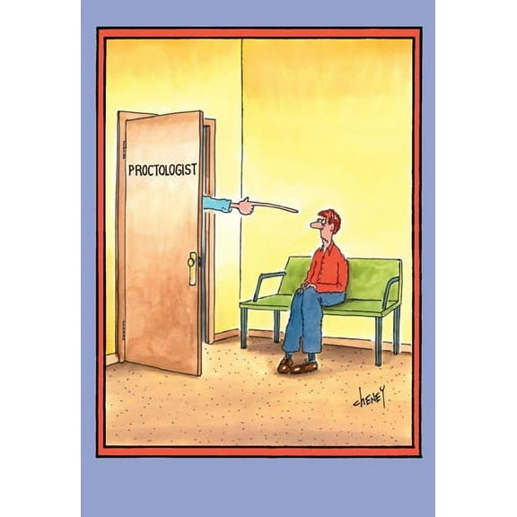 Nobleworks Proctologist Funny / Humorous Tom Cheney Get Well Card