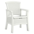 thumbnail image 1 of Suncast Chaise de Salle à Manger en Résine Durable pour Patio Extérieur avec Rangement, Blanc (2 Pack), 1 of 4