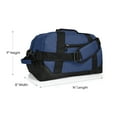 thumbnail image 5 of DALIX 14" Small Duffel Bag Gym Duffle Two Tone in Navy Blue with Shoulder Strap, 5 of 6