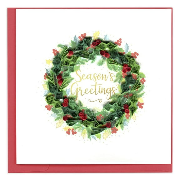 NIQUEA.D, Wreath Quilling Christmas Card