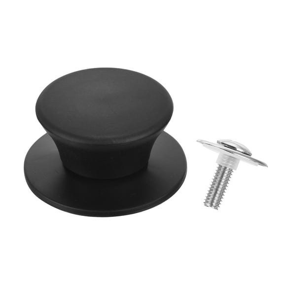 1 Set Universal Pot Lid Top Replacement Knob, Heat Resistant Silicone Pan Lid Holding Handles Knob Grips, Black