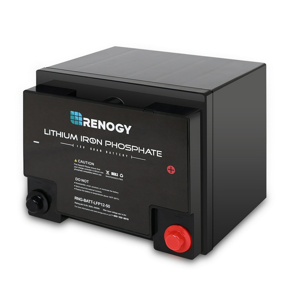 Renogy Lithium Iron Phosphate Battery 12 Volt 50 Ah