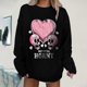 thumbnail image 2 of Blusa de manga larga con cuello redondo y estampado de calavera a la moda para mujer Pompotops  gfhjh16930, 2 of 6