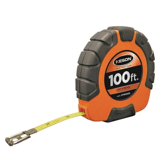 Keson 100 ft Tape Measure, 3/8 in Blade ST181003X