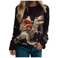 thumbnail image 6 of larppty Vintage Christmas Sweatshirts for Women Ugly Xmas Tops Santa Graphic Outfits Fashion Pullover Shirts (Black, L), 6 of 6