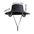 thumbnail image 3 of erfcxs Outdoor Wide Brim Sun Hat With Solar Fan Wide Brim Solar Fan Outdoor Fishing Hat Solar USB Charging Solar Fan Hat Outdoor Wide Brim Sun Hat Solar Fan Hat (A), 3 of 4