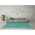 thumbnail image 3 of Ahgly Company Indoor Rectangle Oriental Turquoise Blue Industrial Area Rugs, 8' x 10', 3 of 4