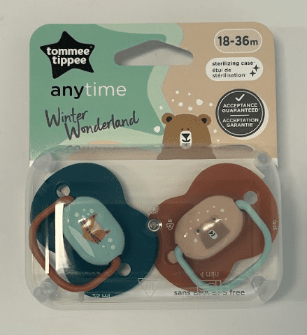 Tommee Tippee Pacifiers | 18-36m, 2 Count | Includes Sterilizer Box