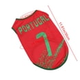 thumbnail image 2 of Lunxisen 1 Pcs Pet Soccer Shirt Breathable Mesh Garment for Small Dogs Cats Lightweight Outdoor Play Apparel Pet Costume Uniform, 2 of 9