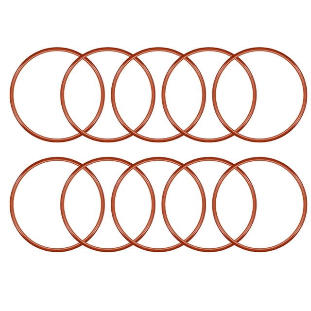 Anillos de sellado de O-ring de silicona VMQ, junta de sellado, roja 10 piezas 41.2mmx45mmx1.9mm