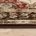 thumbnail image 2 of Superior Palmyra Floral Classic Indoor Area Rug, Chocolate, 5' Round, 2 of 5