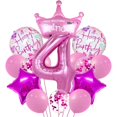 thumbnail image 1 of Globos HAUCIAJEIN Número 4 Rosa de 32" Set de Cumpleaños, 1 of 4