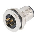 thumbnail image 1 of Waterproof Socket 4Pin Panel Back Mounting Waterproof Connector Electrical Supplies M12FP4, 1 of 14