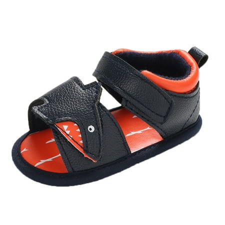 

AnuirheiH Baby Kids Boys Girls Sandals Summer Shark Soft Flat Shoes Infant First Walkers Clearance Under $10