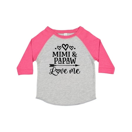

Inktastic Mimi and Papaw Love Me Gift Toddler Boy or Toddler Girl T-Shirt