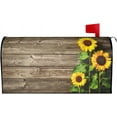 thumbnail image 6 of Sunflower Wood Board Mailbox Covers Vintage Wood Background Mailbox Cover Magnetic Floral Mail Box Covers Garden Outdoor Decor Standard Size 21 x 18 Inchs, 6 of 7