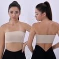 thumbnail image 3 of HEVIRGO Ice Silk Invisible Bra Contoured Cups for Smooth Shape Strapless Bra Anti-slip Silicone Lining High Elasticity Unpadded Off-shoulder Dress Top Pairing Bra, 3 of 8