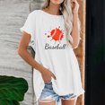 thumbnail image 3 of Camiseta informal para mujer, blusa estampada con cuello redondo y manga corta, Tops OAVQHLG3B Store  lin121212, 3 of 4