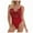 Red, variant on Fesfesfes Lingerie for Women Low Cut Sling Jumpsuit Mesh Lace Lingerie Sling Waist Hollow Out Bodysuit
