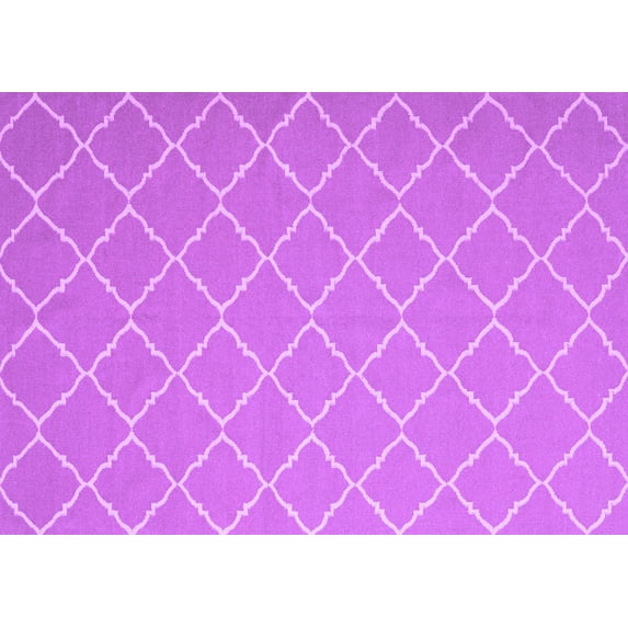 Ahgly Company Indoor Rectangle Trellis Purple Modern Area Rugs, 8' x 10'