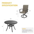 thumbnail image 2 of Vicllax Outdoor Patio Dining Set Garden Style Metal 42"for Backyard Deck Porch (5 Pcs), 2 of 10