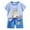 Light Blue, variant on KDFJPTH Toddler Boys T-shirts Boys Shorts Sets Cartoon Kids Loose Dinosaur Car Print Athletic Outfit Sets Short Sleeve and Shorts Clothing Sets