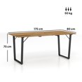 thumbnail image 2 of Rooflare Dining Table, Easy Assembly, Includes Table Top Only, Seats 4-6 People, Suitable for Living Room,Brown., 2 of 6