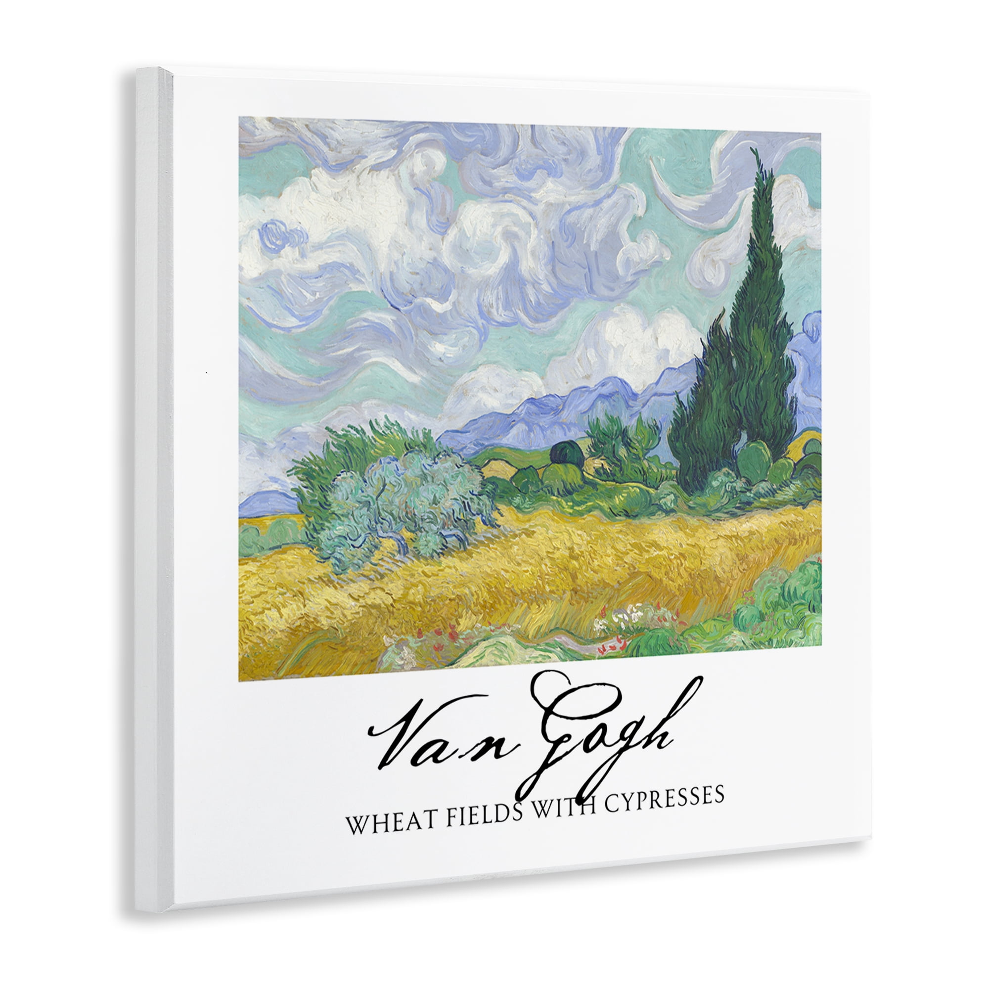 Stupell Industries Van Gogh Wheat Field with Cypresses Wall Plaque Art, design by Vintage Hustle