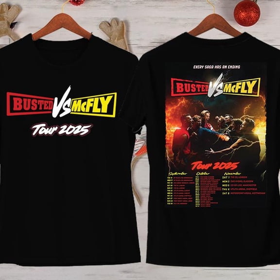 Busted vs McFly party Tshirt, Team McFLY Tshirt, Concert Announced Tshirt, Team Tour 2025 T Shirt, Pop rock Tshirt, Friends Lover Gift