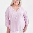 thumbnail image 2 of Style & Co Plus Size Embroidered Eyelet-Trim Top - Lilac Floral - Size 3X, 2 of 4