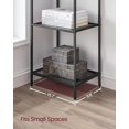 thumbnail image 3 of Glass Shelf Bookshelf Storage Rack Tempe Glass Easy Assembly for Bathroom Living Room Bedroom Office Pale Gold ULGTG, 3 of 9