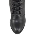 thumbnail image 5 of Forever Camila-48 Women's Lace Up Over The Knee Boots Stacked Block High Heel Side Zipper Thigh High Boots Black 10, 5 of 6