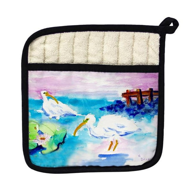 Betsy Drake PT379 Betsys Porte-Pot Ibis Blanc