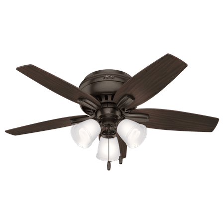 42 Hunter Newsome Low Profile With 3 Light Kit Premier Bronze 42 Hunter Newsome Low Profile With 3 Light Kit Premier Bronze Ceiling Fan Com