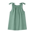 thumbnail image 5 of Jerdar Women's Tank Tops Business Casual Ruffle Trim Crew Neck Tie Shoulder Sleeveless Summer Shirts M, 5 of 8
