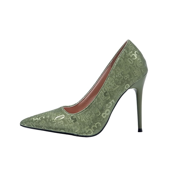 Xfvqtps Womens Pumps Classic Pointed Toe Patent Leather Print Heels Dress Stilettos for Wedding Party Office Wear Slender Heel