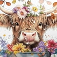 thumbnail image 2 of Fall Highland Cow Pumpkin Shower Curtain, Autumn Farmhouse Harvest Thanksgiving Bath Curtain, Maple Leaves Funny Animals Bathroom Accessories Botanical for Bathroom Curtain Set with Hooks, 72X72in, 2 of 5