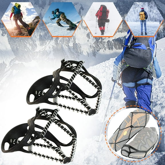Limited Time Deal karymi Mountaineering Snow Non-Slip Crampons Snow Claw Anti-Slip Shoe Covers Thick Gifts for Women Travel Essentials Gifts for Men