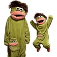 thumbnail image 2 of AHMOMEI Big Mouth Monster Pajama Onesie for Adult Teen Funny Silly Wearable Onesie Fluffy Loungewear Green S, 2 of 3