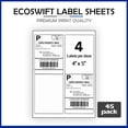 thumbnail image 2 of (180) 4 x 5 EcoSwift Laser/Ink Address Shipping Adhesive Labels 4 per sheet, 2 of 5