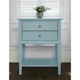 thumbnail image 1 of Ameriwood Home Table d'Appoint Franklin avec 2 Tiroirs en Bleu, 1 of 5