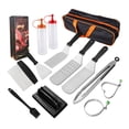 thumbnail image 4 of Juego de para parrilla, Kit de herramientas para asar barbacoa con bolsa de almacenamiento, prensa de hamburguesas, Kit de accesorios de plancha, 4 of 8