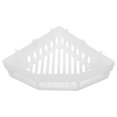 thumbnail image 1 of Shisuyan Wall Mount Corner Storage Rack Triangle Shower Draining Shelf Plastic Organizer for Bathroom Toilet Kitchen (White), 1 of 9